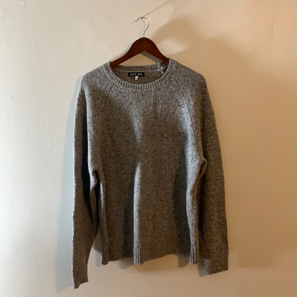 Alex Mill men’s crew neck Marino wool sweater size XL.